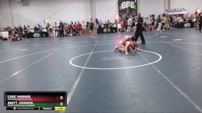 120 lbs Champ. Round 1 - Lyric Warner, Michigan Grappler RTC vs Brett Johnson, Moen Wrestling Academy