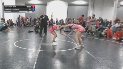 110 lbs 3rd Place - Jayleigh Rex, PA West Black - GK12E vs Gabriella Conte, The U - GK12E