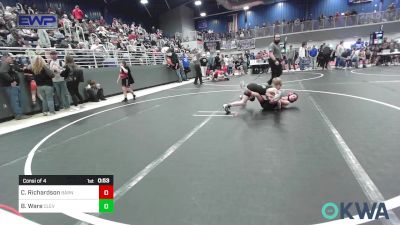 70 lbs Consi Of 4 - Cole Richardson, Barnsdall Youth Wrestling vs Briar Ware, Cleveland Take Down Club