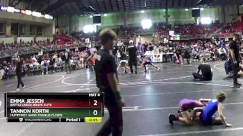 59-62 lbs Quarterfinal - Tannon Korth, Humphrey Saint Francis Flyers vs Emma Jessen, Battle Creek Brave Elite