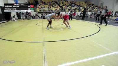 170 lbs Quarterfinal - Jeremiah Malone, Grove vs William Davis, Har-Ber High School