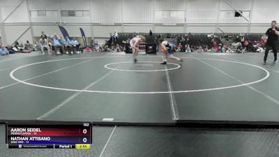 132 lbs Semis & 3rd Wb (16 Team) - Aaron Seidel, Pennsylvania vs Nathan Attisano, Ohio Red