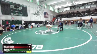 140 lbs Semifinal - Kumba Jagne, Santa Rosa Academy vs Gianna Lopez, Penninsula