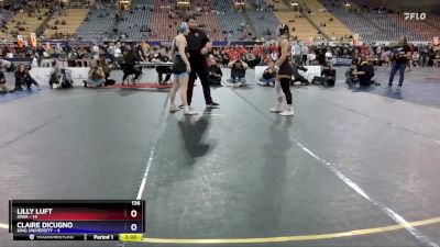 136 lbs Semis & 3rd Wb (16 Team) - Claire DiCugno, King University vs Lilly Luft, Iowa