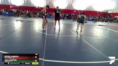 150 lbs Round 1 (10 Team) - Nick Barton, Bartlett vs Peter Carroll, Park Rapids