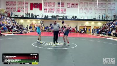 165 lbs Semifinals (8 Team) - Hayden Wheeler, Cape Henlopen H S vs Chris Miller, Salesianum
