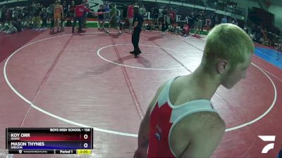 138 lbs 5th Place Match - Koy Orr, Idaho vs Mason Thynes, Oregon