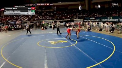 G 126 lbs Quarterfinal - Alyssa Hyde, Riverdale Girls vs Nachell Weaver, Zachary Girls