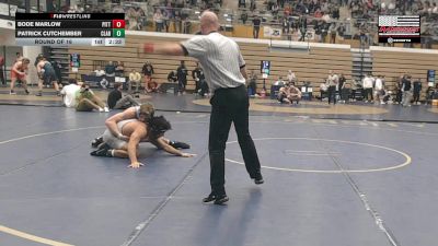 174 lbs Round Of 16 - Bode Marlow, Pittsburgh vs Patrick Cutchember, Clarion
