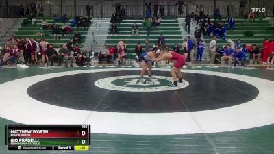 165 lbs Quarterfinal - Gio Pradelli, Penninsula Catholic vs Matthew Worth, Bishop Ireton