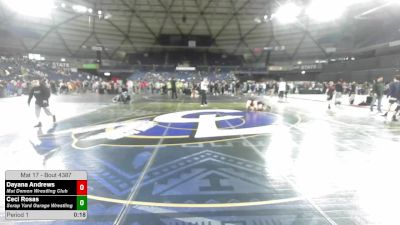 130 lbs 3rd Place Match - Dayana Andrews, Mat Demon Wrestling Club vs Ceci Rosas, Scrap Yard Garage Wrestling