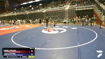 63 lbs Semifinal - Aksel Polson, Thermopolis Wrestling Club vs Jayce Potter, Green River Grapplers Wrestling