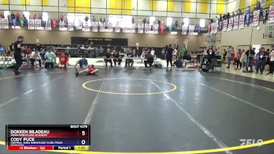 150 lbs Quarterfinal - Dokken Biladeau, Moen Wrestling Academy vs Cody Puck, Central Iowa Wrestling Club /Team Intensity