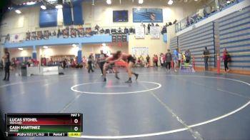 157 lbs Cons. Round 4 - Lucas Stohel, Highland vs Cash Martinez, Minico