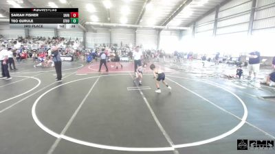 62 lbs 3rd Place - Sariah Fisher, Savage House WC vs Teo Gurule, Stout Wrestling Academy
