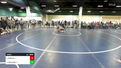 120 lbs Consi Of 16 #1 - Les Adams, NC vs Jhawnluc Sprouse, SC