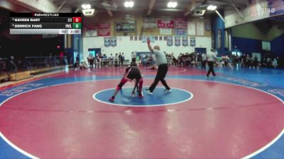 113 lbs Champ. Round 2 - Derrick Fang, Portola vs Naveen Baby, Etiwanda