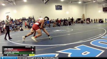 184 lbs Champ. Round 1 - Jon Kratz, North Central College vs Stephen Watson, Wheaton College