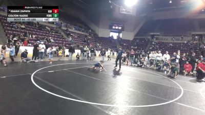 43 lbs Champ. Round 4 - Isaiah Zapata, Betterman Elite Wrestling vs Colton Kazee, Pueblo County Wrestling Club