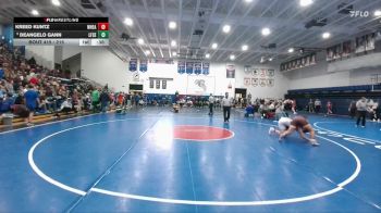 215 lbs Cons. Round 4 - DeAngelo Gann, Lingle-Ft. Laramie/Southeast vs Kreed Kuntz, Wheatland