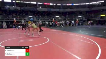 128 lbs Quarterfinal - Braden Thom, LPGE-Browerville vs Travis Ewing, Esperanza