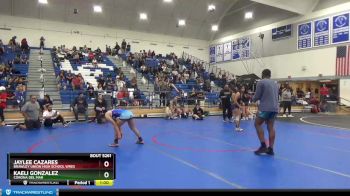 106 lbs Cons. Semi - Kaeli Gonzalez, Corona Del Mar vs Jaylee Cazares, Brawley Union High School Wres