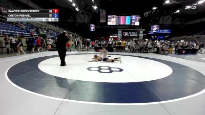 144 lbs Cons. Rd Of 64 - Sawyer Greenstreet, OR vs Colton Peshell, UT