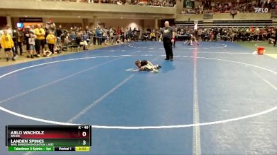 40 lbs Quarterfinal - Landen Spinks, WML (Windom/Mountain Lake) vs Arlo Wacholz, NRHEG