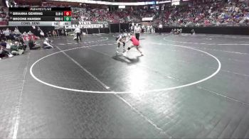 Girls 152 lbs Cons. Semi - Brianna Gehring, Slinger-Girls vs Brooke Hansen, Wrightstown-Girls