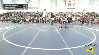122 lbs Champ. Round 1 - Bennett Bauer, Saratoga Wrestling Club vs Jameson Wallach, Club Not Listed