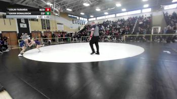120 lbs Semifinal - Colin Faranda, Westhill vs Gavin Donaldson, Staples