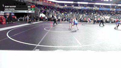 100 lbs Rr Rnd 4 - Ruby Baxter, Cougar WC vs Lexi Postel, Jesup Mat Club