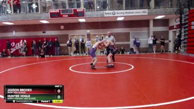 138 lbs Cons. Round 2 - Hunter Hogle, North Fremont High School vs Jaxson Brooks, Rigby High School