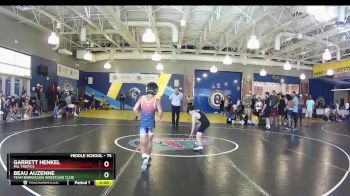 75 lbs Round 4 - Garrett Henkel, PAL Tropics vs Beau Auzenne, Team Barracuda Wrestling Club