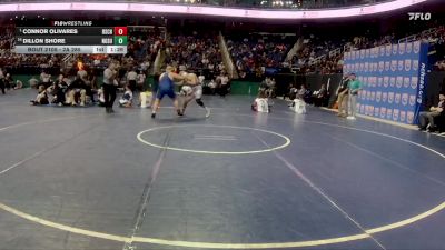 2A 285 lbs Champ. Round 1 - Connor Olivares, Rutherfordton-Spindale Central High School vs Dillon Shore, North Surry