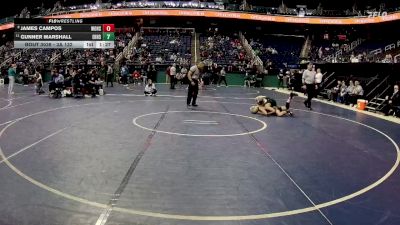 3A 132 lbs Champ. Round 1 - Gunner Marshall, East Henderson High School vs James Campos, White Oak High School