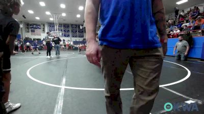 67 lbs Rr Rnd 7 - Lexton Manning, Bristow Elementary Wrestling Club vs Brayden Webb, Harrah Little League Wrestling