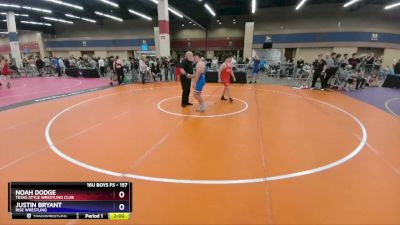 157 lbs Cons. Round 4 - Noah Dodge, Texas Style Wrestling Club vs Justin Bryant, Rise Wrestling