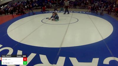 14U Boys - 100 lbs Cons. Round 2 - Gaelle Cid, Toss Em Up Wrestling Academy vs Bret Horak, Team Nazar Training Center