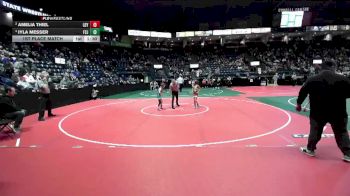 55 lbs 1st Place Match - Iyla Messer, FSJ3 vs Amelia Thiel, LDYA