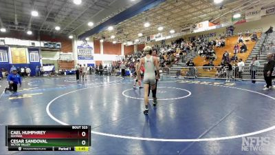 113 lbs Quarterfinal - Cael Humphrey, Sultana vs Cesar Sandoval, Victor Valley