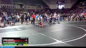 53 lbs Quarterfinal - James Crisman, All-Phase Wrestling Club vs Blake Barnhart, Black Fox Wrestling Academy