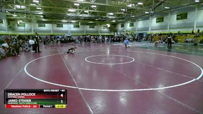 60 lbs Cons. Semi - Dracen Pollock, Eastside United vs Jared Steiger, Mobridge Youth Wrestling