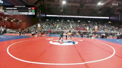 2A-120 lbs Champ. Round 1 - Nathan Fish, Lingle-Ft. Laramie/Southeast vs Kaeden Smith, Tongue River