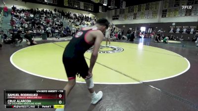 119 lbs Quarterfinal - Cruz Alarcon, TUF California Wrestling Acade vs Samuel Rodriguez, Coachella Valley Wrestling Clu