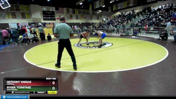 138 lbs Quarterfinal - Ryder Yoshitake, San Marino vs Anthony Vargas, Central