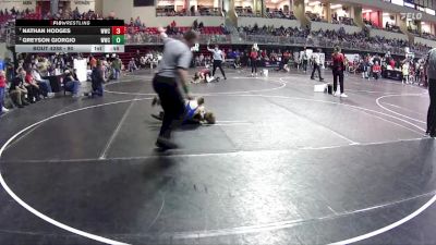 90 lbs Quarterfinal - Nathan Hodges, Wahoo Wrestling Club vs Greyson Giorgio, Wrestling With Character