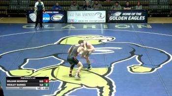 157 lbs Wesley Barnes, Clarion vs William Morrow, Bloomsburg