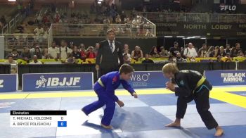 TRISTON MICHAEL HOLCOMB vs ALEXANDER BRYCE POLISHCHUK 2024 Pan Kids Jiu-Jitsu IBJJF Championship