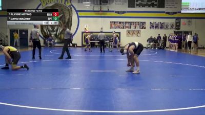 165 lbs Quarterfinal - Blayke Heying, Benton Community vs David Mackey, Tipton